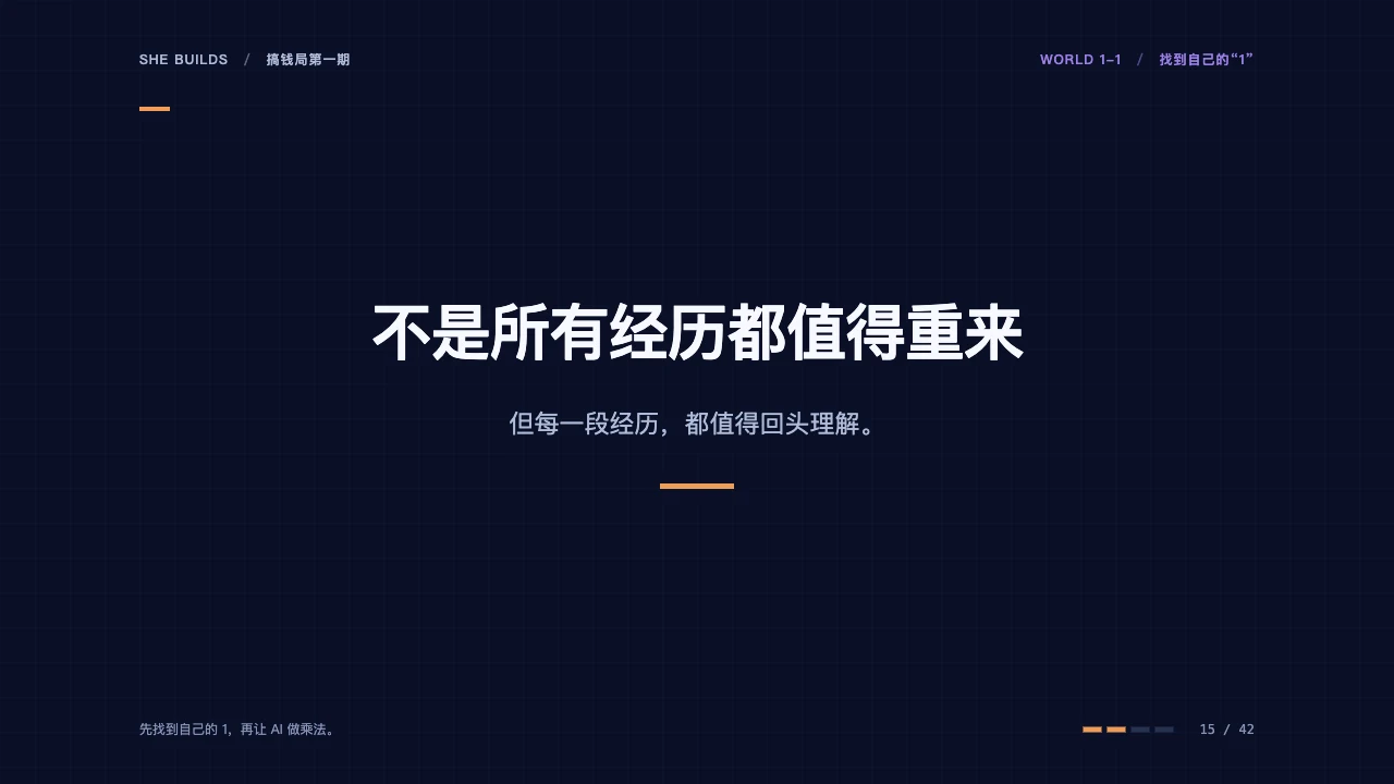 课件 15 · 不是所有经历都值得重来