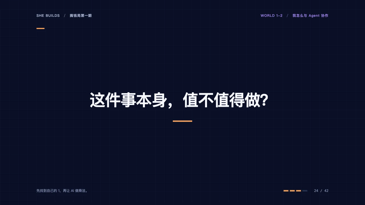 课件 24 · 这件事本身，值不值得做？